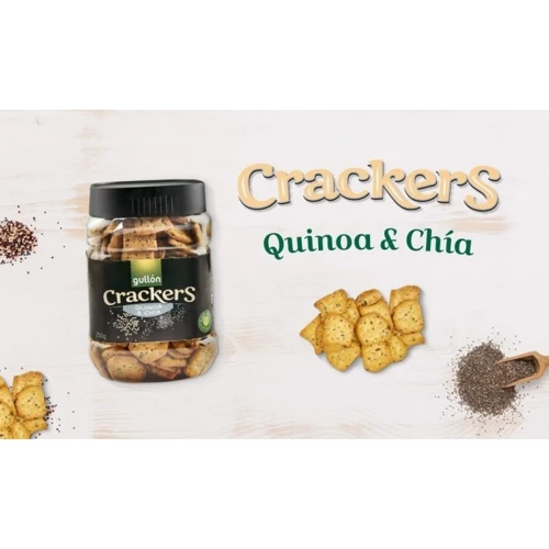 Печенье Gullon Crackers Quinoa & Chia 250 г (WT3015): Вес нетто 250 г