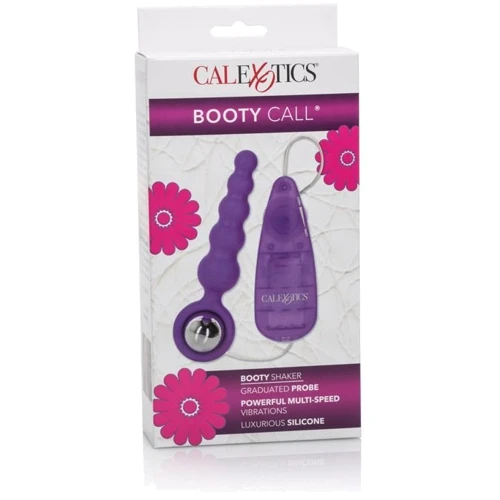 Анальная вибро-пробка Booty Call Booty Shaker, 10.3x2.5 см, фиолетовый