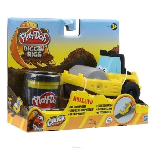 Машинка каток для строительства дорог, набор для лепки, Hasbro Play-Doh, каток (49492-2)