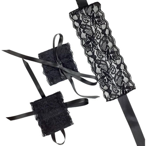 Эротический набор повязка на глаза и наручники Blindfold and Handcuffs Aria