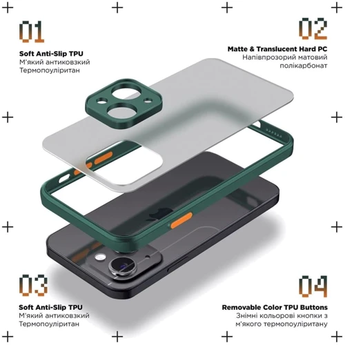 Чехол для телефонов ArmorStandart Frosted Matte Dark Green for Samsung A356 Galaxy A35 (ARM74332): Совместимость Samsung A356 Galaxy A35