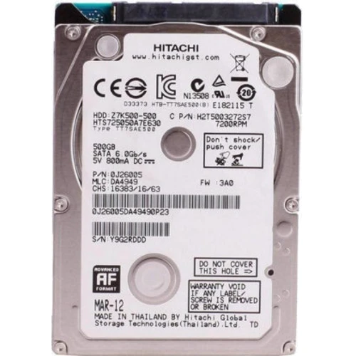Внутренний жесткий диск Hitachi 500GB (HTS725050A7E630) RB