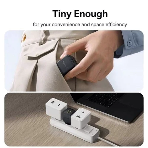 Зарядное устройство Baseus Wall Charger Palm USB-C+USB 20W with USB-C Cable Black (P10111608113-01) фото 9