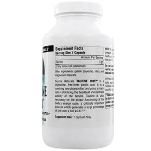 Source Naturals Taurine 1000, 1000 mg, 120 Caps: Тип Комплексные