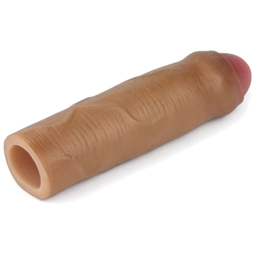 Насадка на член LoveToy Revolutionary Silicone Nature Extender Add 1" Brown