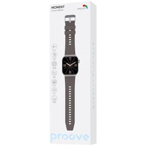 Смарт-часы Proove Moment Natural Titanium: Особенности Большой экран, Гибридные, Влагозащищенные