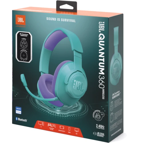 Наушники JBL Quantum 360 Wireless Teal (JBLQTUM360CYN) фото 7