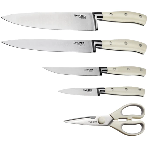 Набір кухонних ножів Набір ножів Vinzer IVORY 6 предметів (50117)