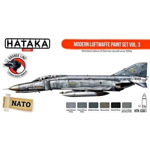 Набір фарб Hataka Hobby Сучасні Люфтваффе, ч. 3, 6 шт.