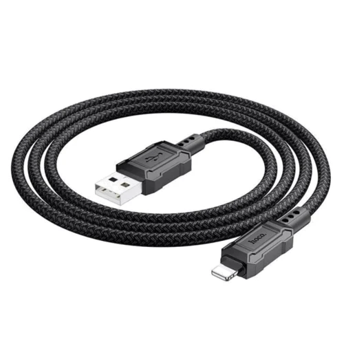 Кабель Hoco USB Cable to Lightning X94 Leader 2.4A 20W 1m Black: Длина 1 м