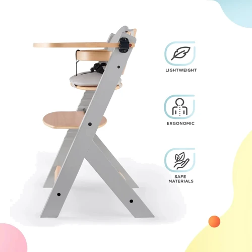 Стульчик для кормления с подушкой Kinderkraft Enock Gray Wood (KHENOC0PGRY0000) фото 8