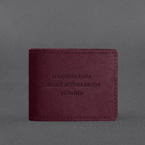 Обкладинка для посвідчення журналіста BlankNote Crazy Horse бордова (BN-OP-18-vin-kr): Формат гаманця Вертикальный