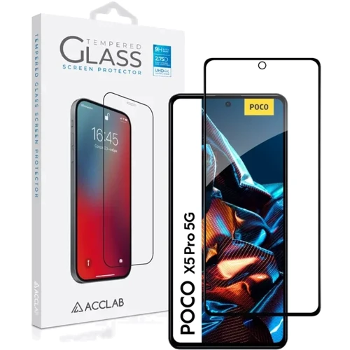 ACCLAB Tempered Glass Full Glue Black для Xiaomi Poco X5 Pro: Матеріал стекло