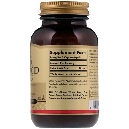 Solgar Alpha Lipoic Acid 120 mg 60 caps: Пол Унисекс