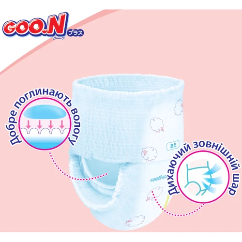 Трусики-подгузники Goo.N Plus для детей 12-20 кг размер 5(XL) унисекс 76 шт. (21000633-2) фото 6