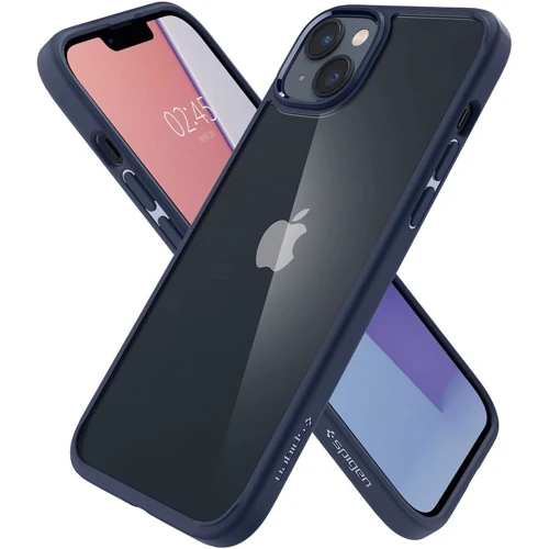 Чехол для iPhone Spigen Crystal Hybrid Navy Blue (ACS04687) for iPhone 14 Plus: Материалы поликарбонат и полиуретан