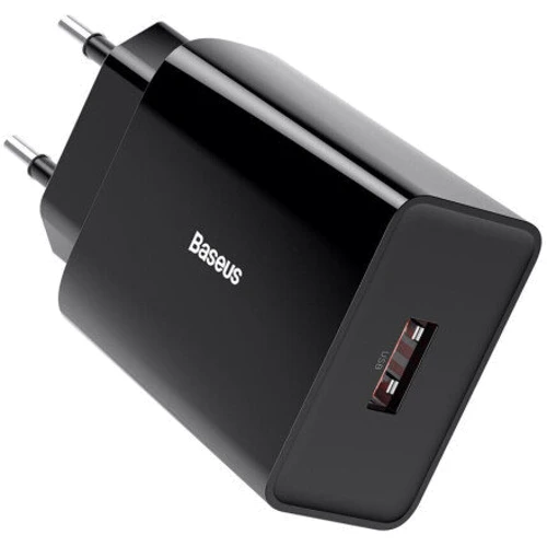 Зарядное устройство Baseus USB Wall Charger Speed Mini 18W Black (CCFS-W01): Кабель в комплекте отсутствует