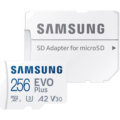 Карта пам'яті Samsung 256GB microSDXC Class 10 UHS-I U3 A2 V30 EVO Plus + адаптер (MB-MC256SA/EU)