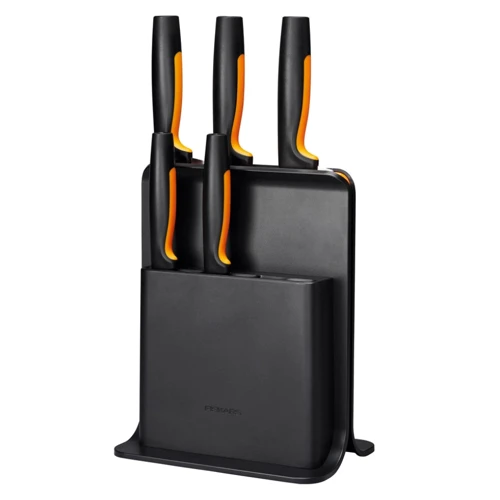 Набор кухонных ножей Fiskars FF с черной подставкой 6 пр. (1057554)