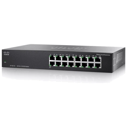 Сетевой коммутатор Cisco SB SF100-16: Количество портов Gigabit Ethernet (10/100/1000) 16