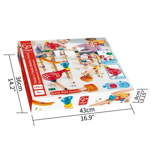 Конструктор-лабиринт Hape Marble Run Трюки и повороты 129 элементов (E1100)