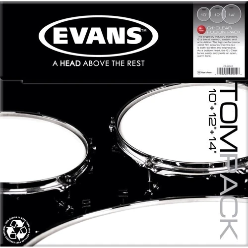 Набір пластиків EVANS ETPG1CLR-F G1 CLEAR FUSION: Тип Робочий