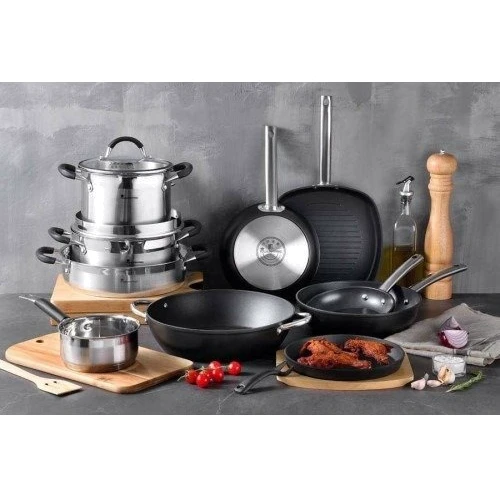 Кастрюля MasterPro Foodies collection BGMP-1504-BK с крышкой 16 см1.8 л (00000025284): Тип Традиционная