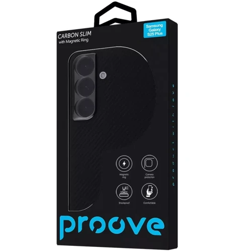Чехол для телефонов Proove Carbon Slim with Magnetic Ring Black for Samsung S936 Galaxy S25 Plus: Совместимость Samsung S936 Galaxy S25 Plus