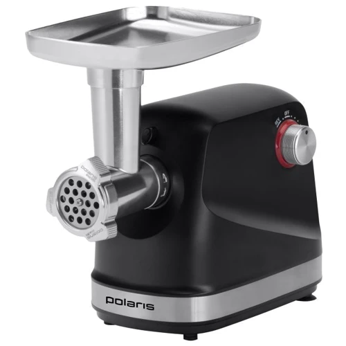 Мясорубка Polaris PMG 2582: Дополнительные возможности функция Реверс, Отсек для хранения насадок, защита от перегрева