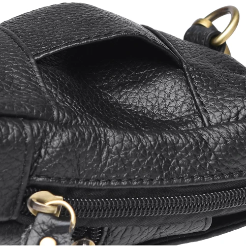 Чоловіча сумка через плече Keizer чорна (K11024-black): Тип ручки Без ручки, Плечовий ремінь, Зі знімним ременем