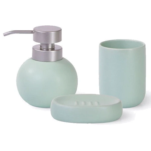 Набор Fissman Дозатор для жидкого мыла 300 мл + Стакан 290 мл + Мыльница (9507): Тип Мыльница, Дозатор для мыла, Стакан