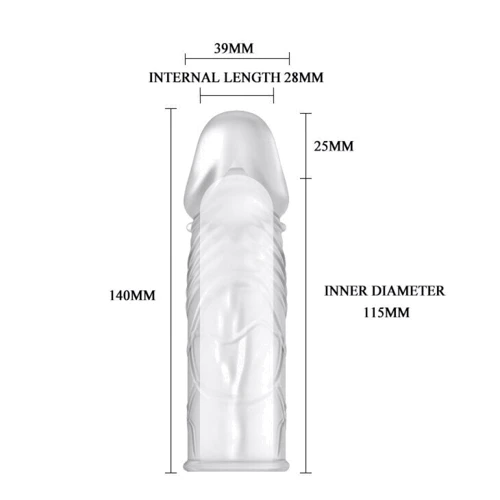 Насадка-презерватив Penis Sleeve, BI-010045E Cristal