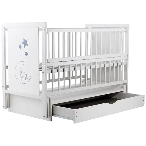 Дитяче ліжечко Babyroom Ведмедик M-03 білий (624464)