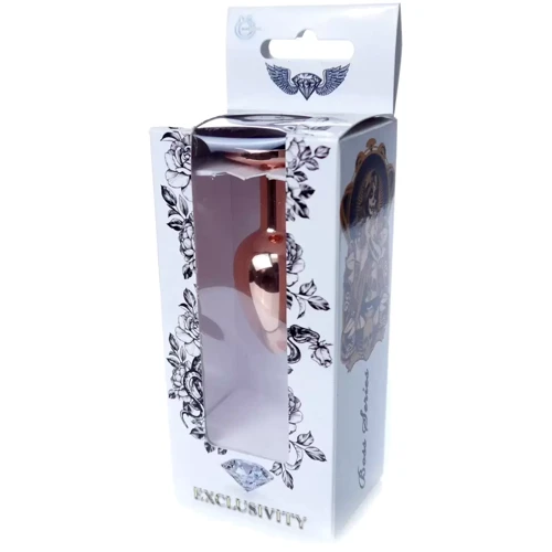 Анальная пробка с кристаллом BOSS of TOYS Boss Series - Jewellery Red Gold PLUG Black S, BS6400111