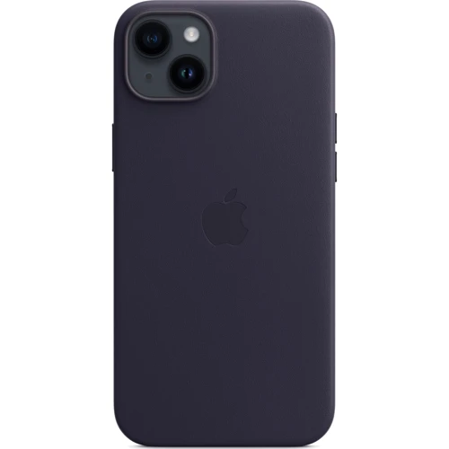 Чехол для iPhone Apple iPhone 14 Plus Leather Case with MagSafe - Ink (MPPC3ZE/A): Цвет фиолетовый