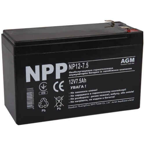 NPP 12В 7.5 Ач (NP12-7.5)