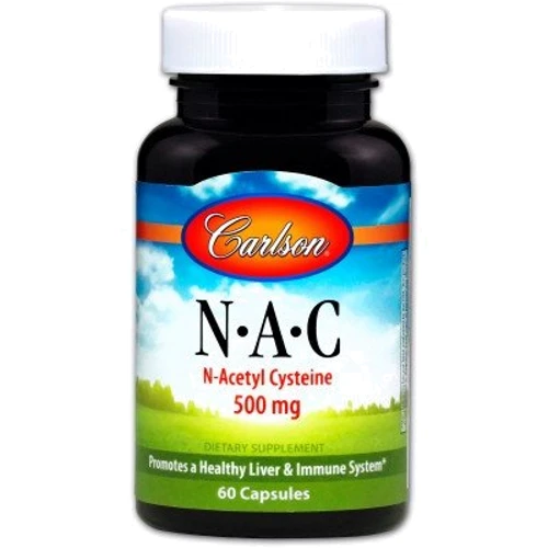 Carlson Labs N-A-C 500 mg 60 Caps Ацетилцистеин