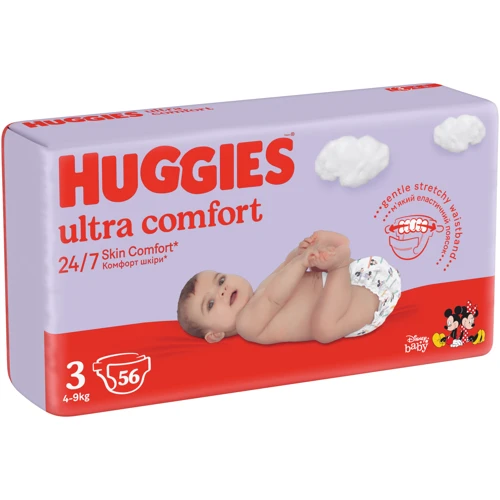 Подгузники Huggies Ultra Comfort 3 (5-9 кг) Jumbo 56 шт (5029053567570) фото 8