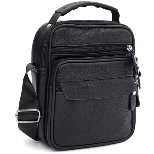 Чоловіча сумка через плече чорна Keizer (K1523bl-black)