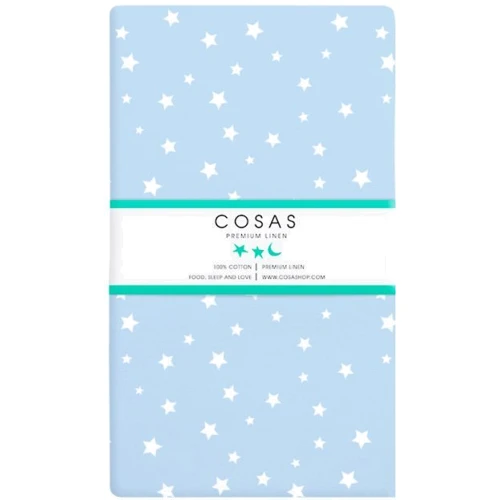 Набір простирадлом Cosas Beige/Starfall light blue 120x60 см (4822052056615)