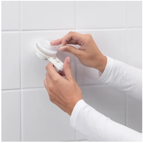 Полка угловая с присоской ІКЕА Tisken Белый (204.003.04)