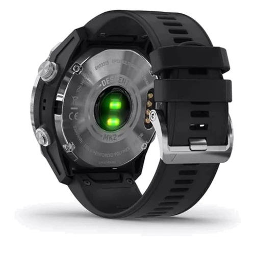 Смарт-часы Garmin Descent Mk2 Stainless Steel with Black Band (010-02132-00/10): Сенсорный экран нет