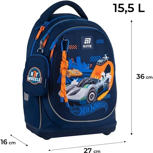 Набор Kite рюкзак + пенал + сумка для обуви 724 Hot Wheels (SET_HW25-724S) фото 13
