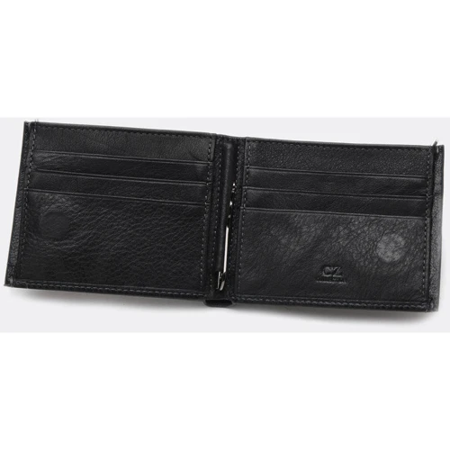 Чоловік затиск для грошей Ricco Grande чорний (K1555-9-black): Формат гаманця вертикальний