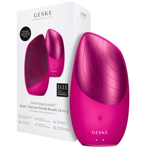 Звуковая термо щетка для лица GESKE Sonic Thermo Facial Brush 6 в 1 Magenta (GK000007MG01)
