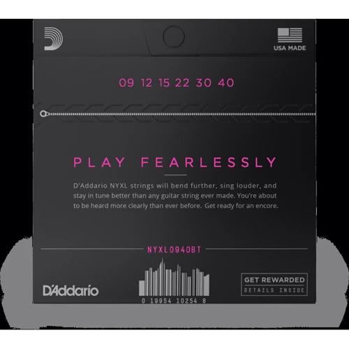 Струна для гитар Струны для электрогитары D`ADDARIO NYXL0940BT: Назначение Для электрогитары
