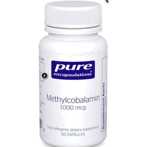 Pure Encapsulations Methylcobalamin Vitamin B12 1000 mg 60 Caps Метилкобаламин Витамин В12 (PE-00444)