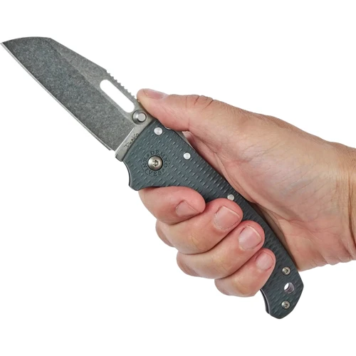 Нож Demko AD20.5 Shark Foot, AUS10A Steel Griv grey (990.00.01): Система блокировки Есть