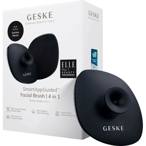 Щітка для обличчя GESKE Facial Brush 4 в 1 Black з утримувачем (GK000038BK01)