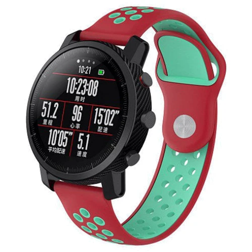 Ремешок Xiaomi Silicone Strap for Amazfit Stratos, 22mm, Red-Green (AMZSTRSILNIKE-RGR): Совместимость с брендом AmazFit